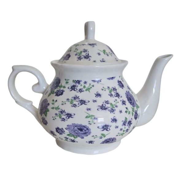 chintz Other - CHINTZ Ceramic Teapot Lavender Flower Design Cottagecore Grandmacore